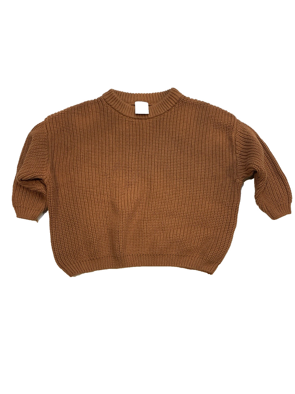 Sova Baby Ribbed Knit Pullover Sweater Rust Brown 6-12 Months Unisex